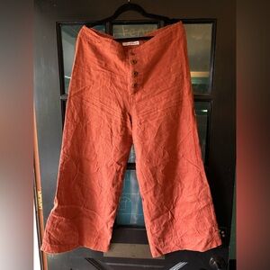 Heavy Linen wide leg pants